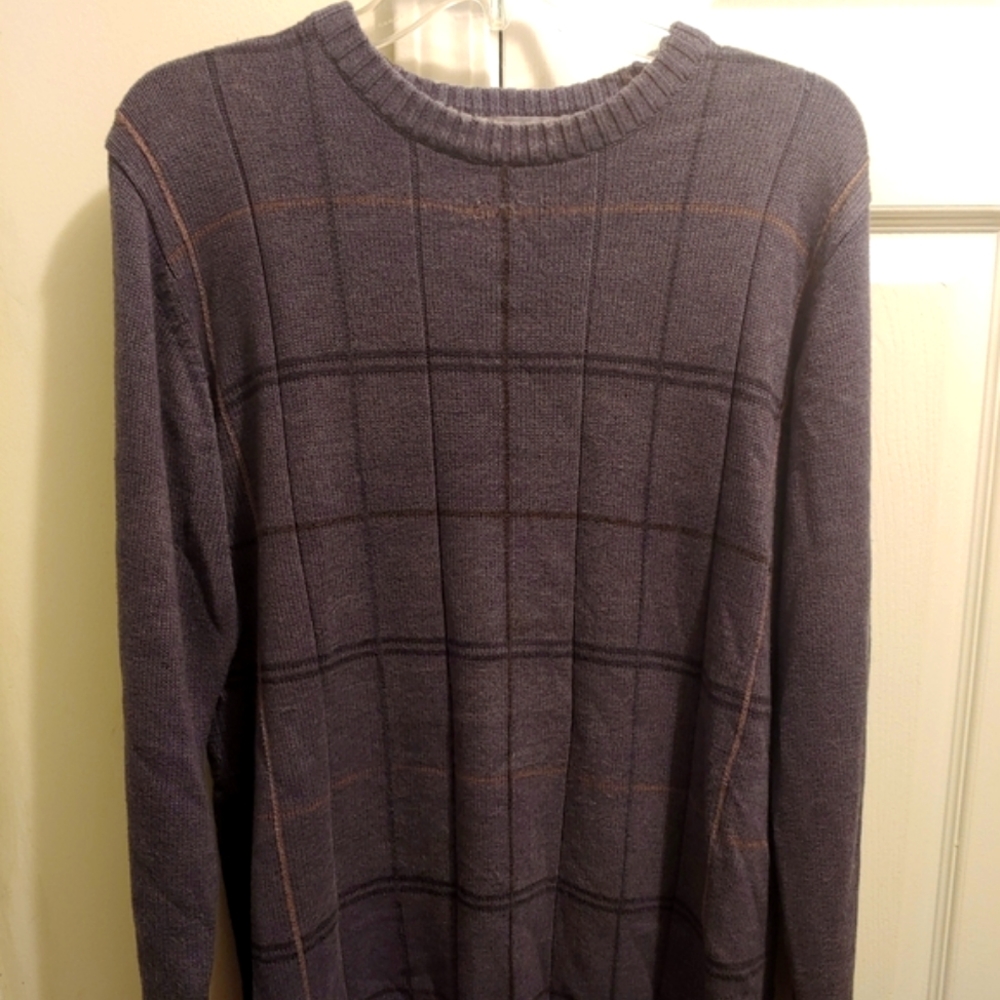 OSCAR De La RENTA GRAY COTTON BLEND Men's Sweater